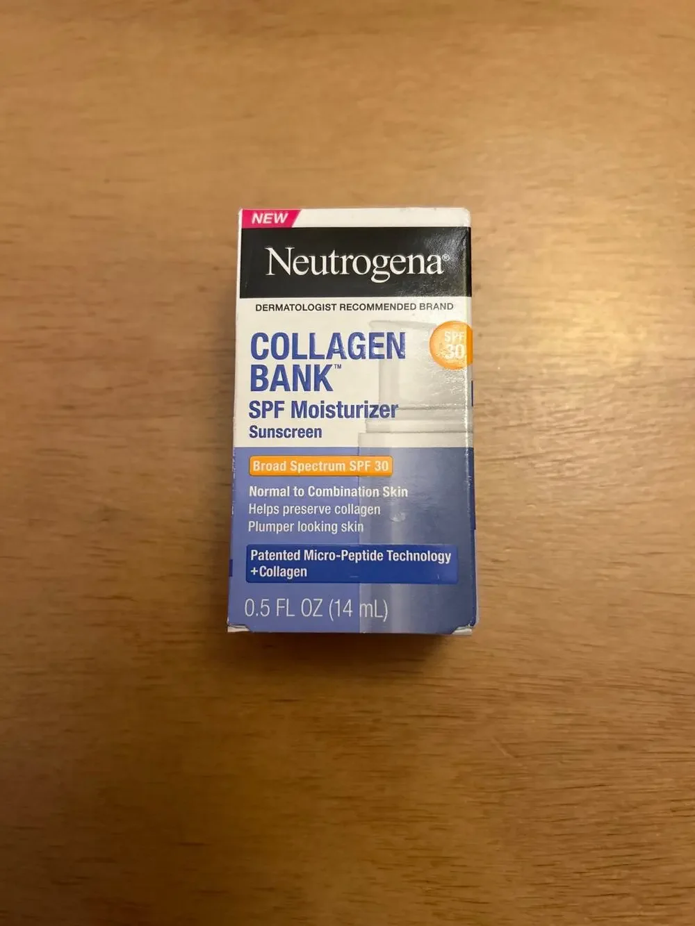 New Neutrogena Collagen Bank SPF 30 Daily Face Moisturizer Sunscreen 0.5oz